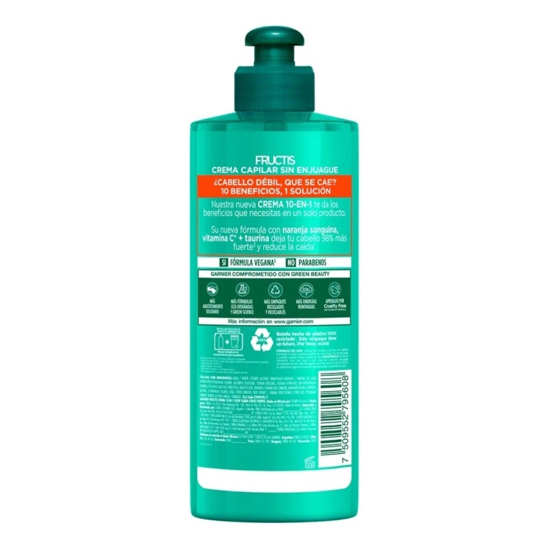 Garnier Fructis Crema Para Peinar 10 En 1 Stop Cada
