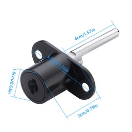 Pack of 2 Drawer Lock with Key Plunger Lock Cam Lock with Key Office Drawer Locks Sliding Door Lock Cabinet Lock for Sliding Door Drawer Black