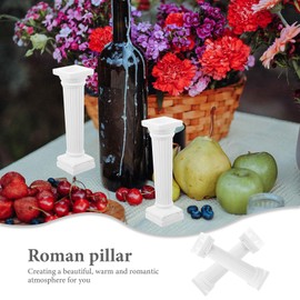 Totority 6Pcs Mini Roman Pillar Greek Columns, Christmas Decorations, Greek Statues Decor, Resin Artistic Ornament for Wedding Table Decoration Landscape Yard(White)