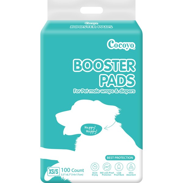 COCOYO Booster Pads, XS/S Size with Side Lead Proof, 100