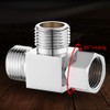 3 Way Toilet Diverter Valve, G1/2 Inch Brass T-Shape Adapter