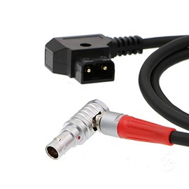 Alvin's Cables Zacuto Gratical Eye Viewfinder Power Cable 2 pin Right Angle Male to D tap