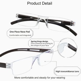 YEIN 2 Pairs Blue Ligth Blocking Reading Glasses for Men and Women Fashion Square Frame Readers(Brown,+1.00)