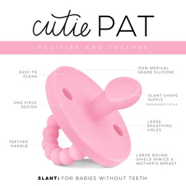 Ryan & Rose Cutie PAT Pacifier Teether (Slant, Taffy)