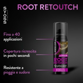 Syoss Root Retouch Temporäres Colorationsspray, Kastanienbraun, 120 ml, Retuschieren von weißem Haar und Nachwachsen, resistent gegen Regen und Schweiß, bis zu 40 Anwendungen