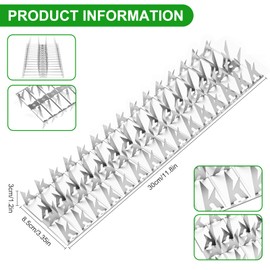 Puthpy 60 Pack Stainless Steel Squirrel Deterrent for Bird Feeder, 60 FT Squirrel Spikes for Bird Feeder Pole, Repel Squirrels, Raccoon, for Wall Fence Garden Roof Yard