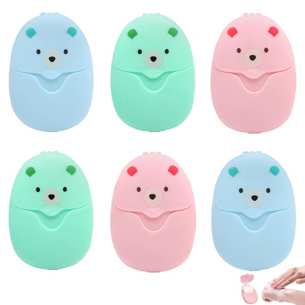 300 Sheets Mini Soap Paper, 6 Boxes Soap Sheets, Portable