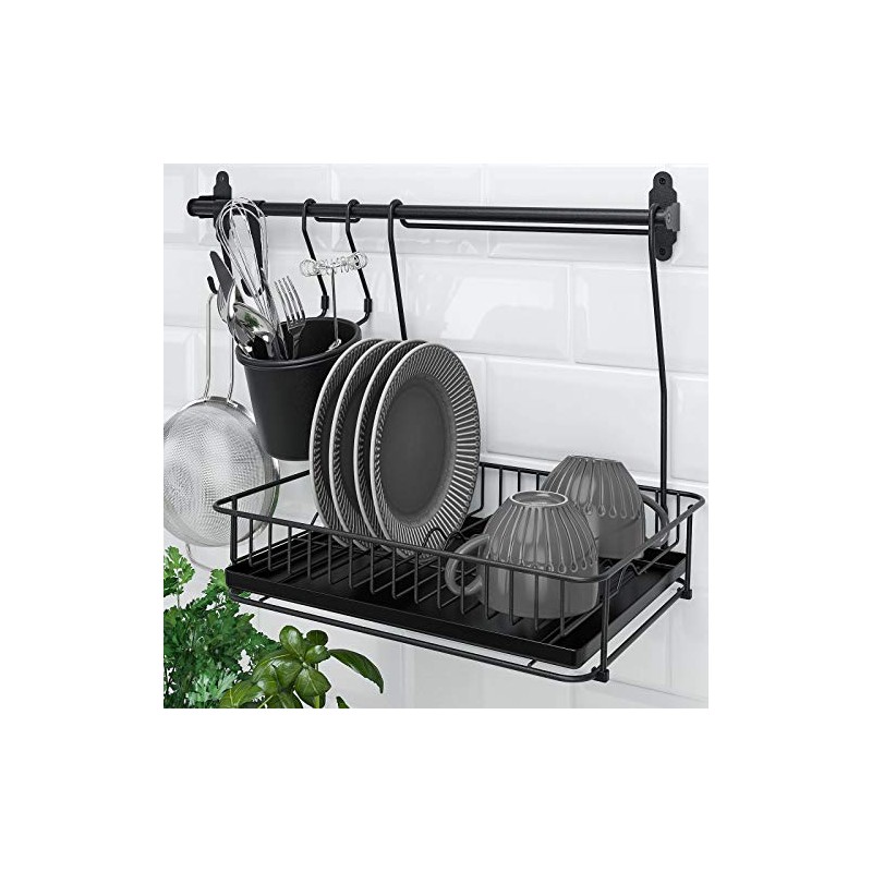 Ikea TSSP Dish Drainer, Black(Length: 29.8 cm Width: 38.5 cm