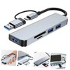 Operitacx USB Hub Multi Port Adapter USB Splitter with Card