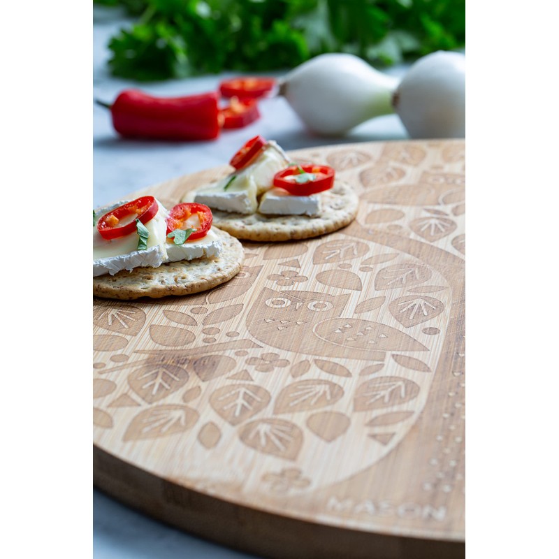 Mason Cash in The Forest Round Serving Board, Brown