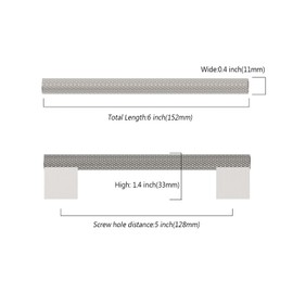 Asidrama 10 Pack 5 Inch(128mm) Brushed Satin Nickel Cabinet Pulls Knurled Cabinet Handles Kitchen Cabinet Hardware Cupboard Handles Drawer Pulls