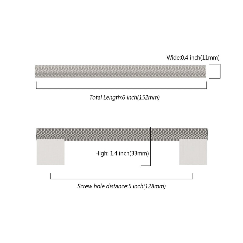 Asidrama 10 Pack 5 Inch(128mm) Brushed Satin Nickel Cabinet Pulls