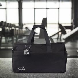 OLLUJHA Stylish Water-Repellent Gym Bag,28L weekend travel bag, swimming yoga bag with trolley cover, 1800D PU Sports Duffel Bag for Men&Women, Compartment With Shoes, Compartment With Laptop