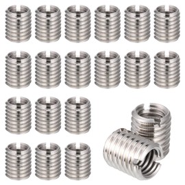 JIZZU M10 to M8 Thread Reducer, Pack of 20, 12 mm Stainless Steel Thread Insert Screw, Repair Tool, Internal Thread, Metric for Automobiles, Steam Turbines, Mechanical Devices