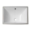 Bathroom Sink Undermount - Sarlai S018MP 18.5'' Pure White Rectangle Undermount Sink Porcelain Ceramic Lavatory Vanity Bathroom Sink