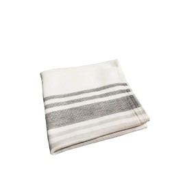 IPPINKA Senshu Japanese Towel, Ultra Soft, Quick-Drying, Two-Tone End Stripes, Grey (Wash/Face Towel)