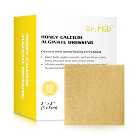 Med Manuka Apósito Alginato Calcio Miel Parches Heridas Pulgadas Vendajes Quemaduras Cuidado Más Rápido Unidades Caja