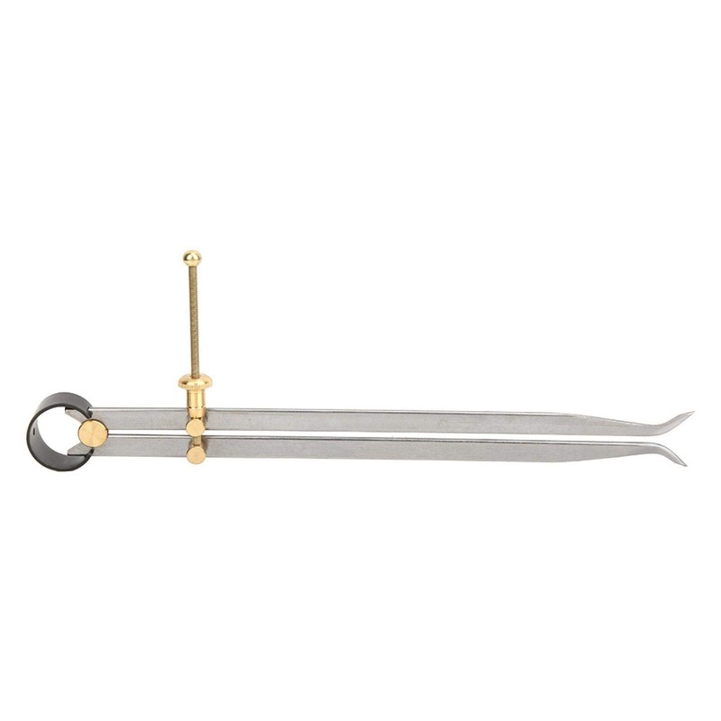 Spring Caliper,Spring Compass Measuring Tool,Carbon Steel Brass Flat Leg Inside