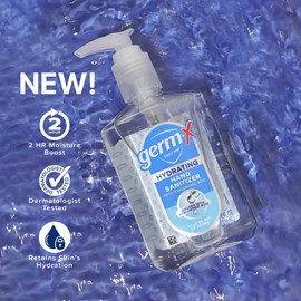 Germ-X Hydrating Hand Sanitizer, with Hyaluronic Acid, 1L Bulk Pack, No Rinse Formula, Sanitizing Liquid Gel for All Skin Types, Formulated without Parabens, Phthalates & Dyes