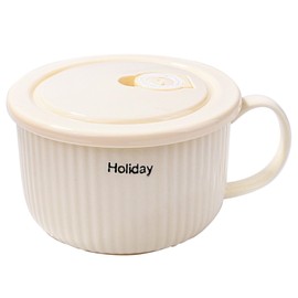 Swlthwen 27.7 Ounce Soup Bowl with Handles, 5.2 Inch Soup Mug with Handles, Wide Large Cereal Bowl for Oatmeal, Gumbo, Salad, Ceramic Soup Cup, Microwave & Oven Safe