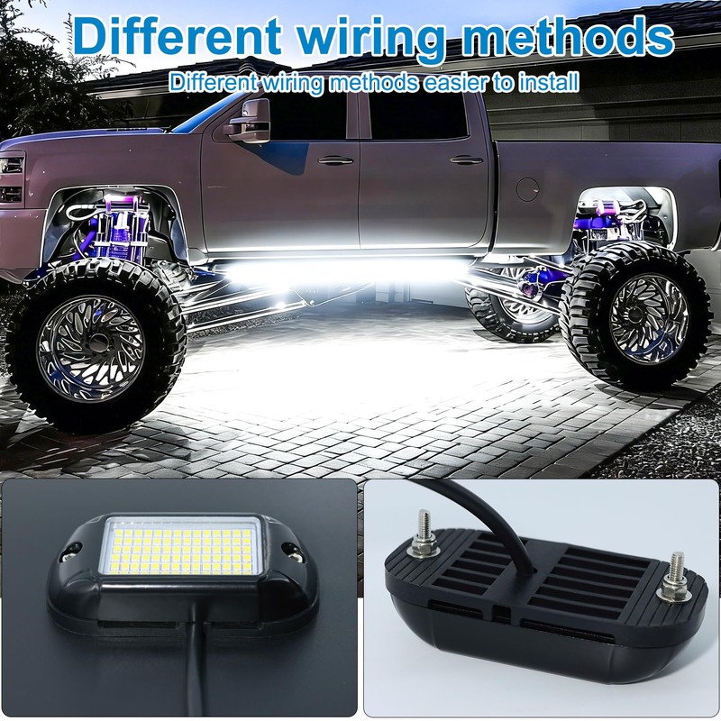 Nicoko 84 LEDs per pod Metal Aluminum Pure White Rock