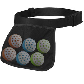 Aoneky Tennis & Pickleball Waist Bag - Adjustable Mesh Hip Pouch Carries 6-8 Balls, Hands-Free Sports Accessory for Men & Women