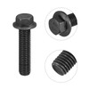 sourcing map M14-2x60mm Hex Serrated Flange Bolts 10.9 Grade Carbon