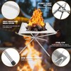 LUKVCIY Portable Fire Pit for Camping, 42CM Foldable Outdoor Firepit