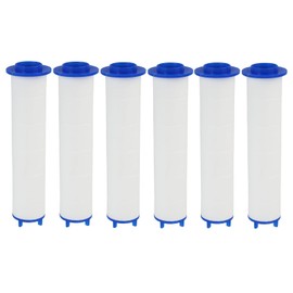 Pack of 6 PP Cotton Filter for Shower Heads, 9.5 x 2 cm - Effective Removal of Chlorine and Sediment, for Soft and Clean Shower Water, Compatible with Standard Rain Shower Heads