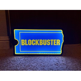 Light Up Blockbuster Video Decoration Sign Extra Large XXL 14” Wide