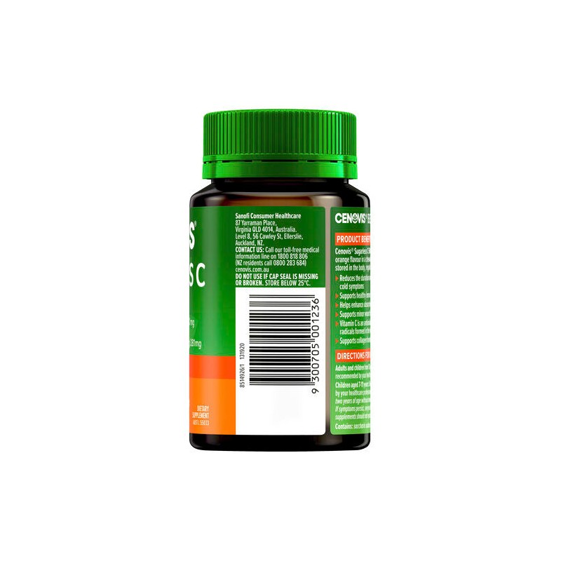 Cenovis Sugarless C 500mg Orange Flavour 100 Chewable Tablets
