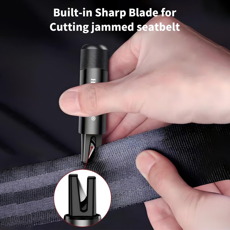 HPMAISON Car Safety Hammer, Car Escape Tool with Window Glass
