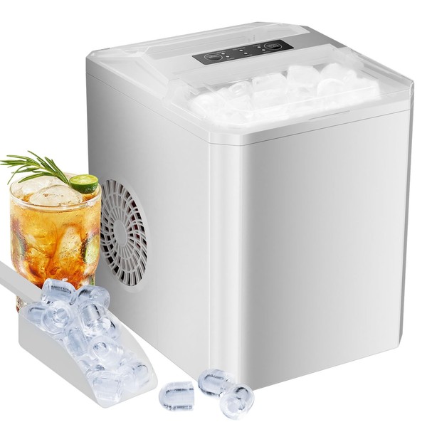 Sweetcrispy Countertop Ice Maker, Portable Ice Machine Self-Cleaning, 9 Cubes
