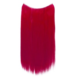 CAISHA 50cm 1 Tresse Extension mit Gummiband Extensions Haarverlängerung Haarteil Glatt Rot E109