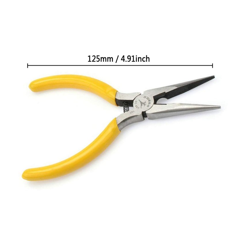Spring Loaded Needle Nose Pliers 5 Inch Precision Long Reach