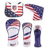SelectPlaza Custom Design ◆ American Flag Head Cover USA Flag