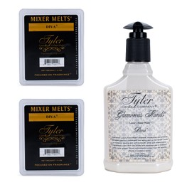 Elanze Designs Tyler Candle DIVA Glam Hands Luxury 8 Ounce Wash and Mixer Melts; Set of 3