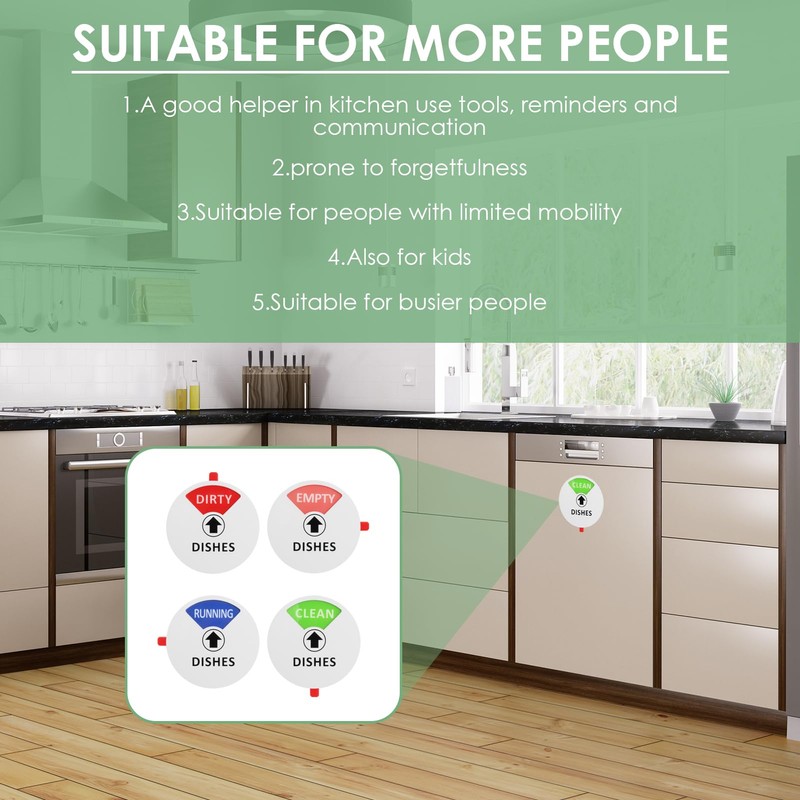 Dishwasher Magnet Clean Dirty Sign Indicator Acrylic Dishwasher Sign Universal