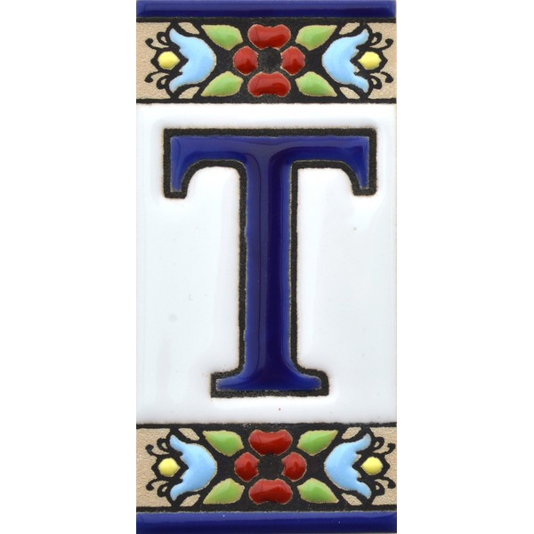 Signs with Numbers and Numbers on Ceramic Tile Hand-painted Cord