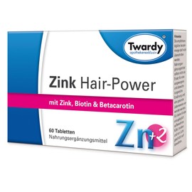 Astrid Twardy Zink Hair Power – Zinkpräparat für Haut, Haare & Nägel mit Biotin & Antioxidantien – Zellschutz und Unterstützung des Immunsystems – 60 Tabletten