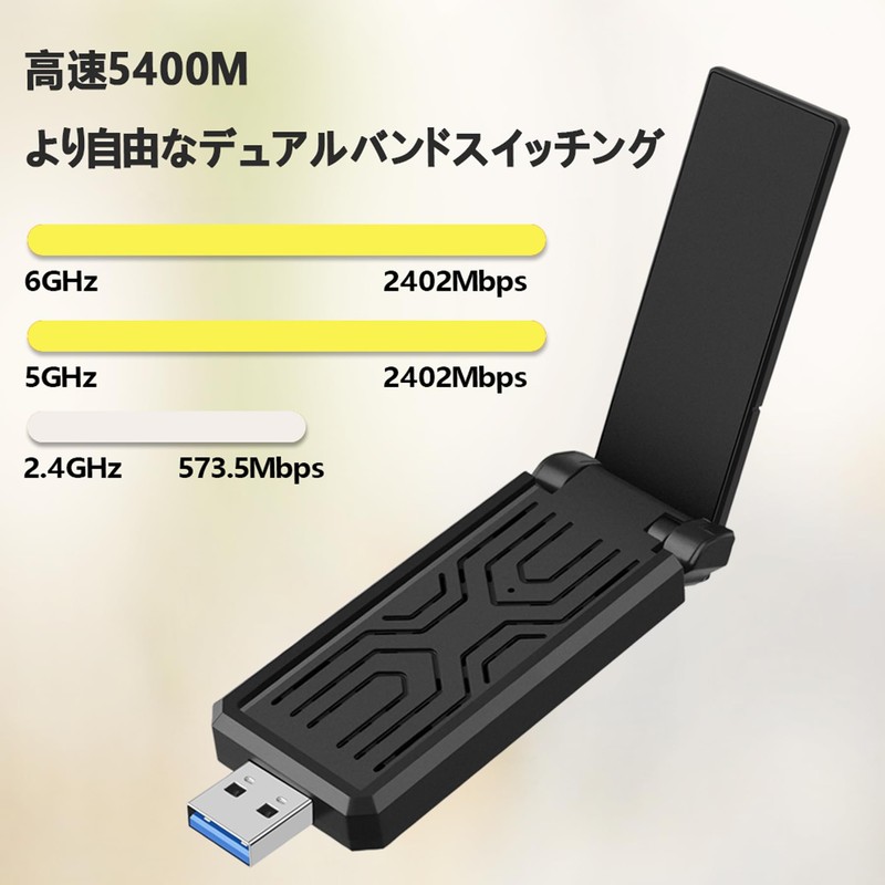 5400M Wireless Lan, Wifi6 USB Wireless LAN Adapter, AX5400 High