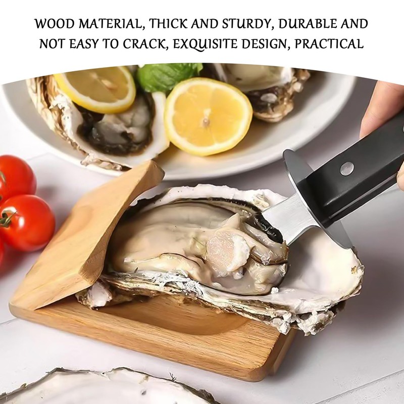 2 Piece Oyster Shucking Tools, Kitchen Tools, Wooden Shucking Tools,