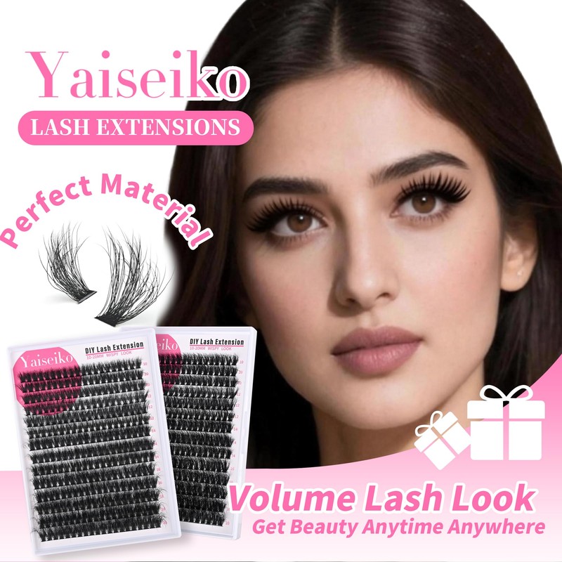 Yaiseiko Lash Clusters 60D Wispy 10-20mm Essential Volume Cluster Eyelash