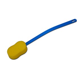 NOVA 23” Extra Long Bath & Back Sponge Brush – Long Handle Body Washer & Back Scrubber for Hard-to-Reach Back, Legs & Feet, Great for Applying Lotion or Cream, Lightweight Shower & Bath Brush with Hanging Loop