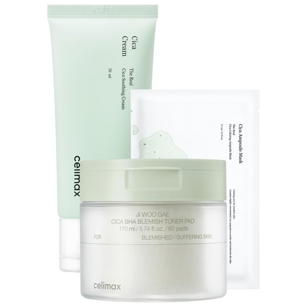 celimax Ji.Woo.Gae Cica BHA Blemish Toner Pad (60 Pads) +