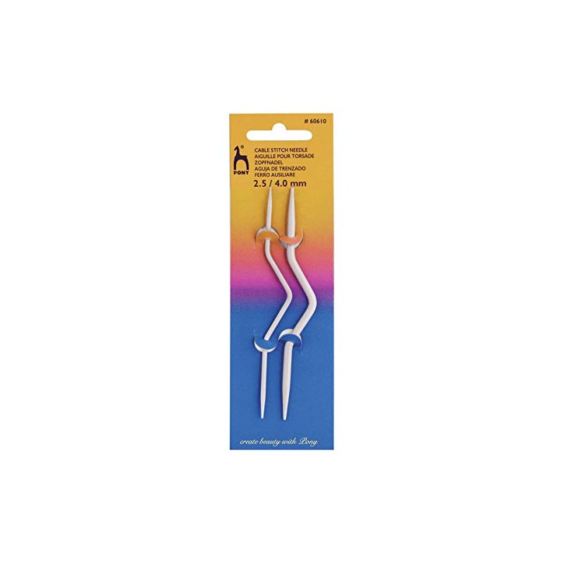 Pony Knitting Cable Needle - Bent (2pk)