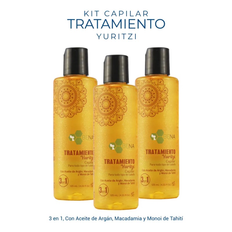 Tratamiento Yuritzi Hidratante, Protector Calor 3 En 1 Bena