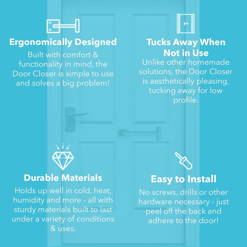 Manual Door Closer - Accessible - Swivels - Interior/Exterior (White