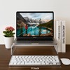 AMT Premium Acrylic Clear Monitor Riser Laptop/PC/Multimedia Monitor Stand for