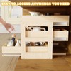 Pull Out Cabinet Organizer, 14''W×21''D×19''H Soft Close Slide Out Wooden